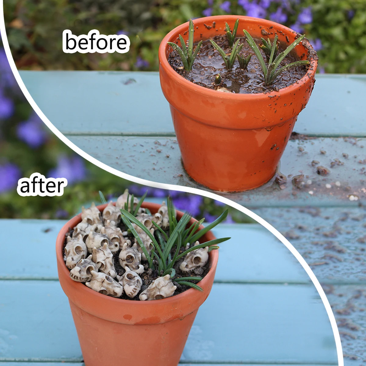 Dragon Bone Skull Set 20, Halloween Themed Resin Skull, Flowerpot Paving Stone, Outdoor Landscape Decoration, Flowerpot Filling