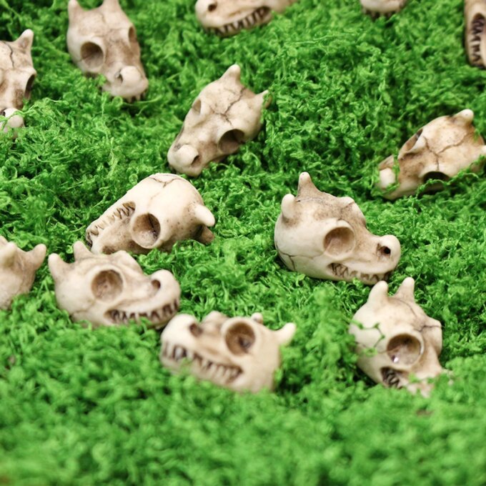 Dragon Bone Skull Set 20, Halloween Themed Resin Skull, Flowerpot Paving Stone, Outdoor Landscape Decoration, Flowerpot Filling - Image 2