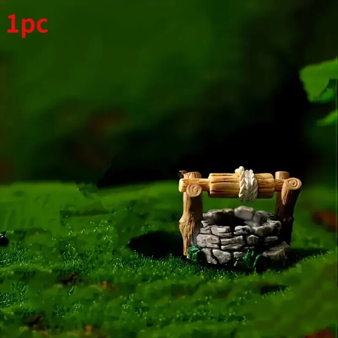 A Miniature Wonderland Well Statue - Handmade Resin Collection Micro Landscape Decoration - Image 3