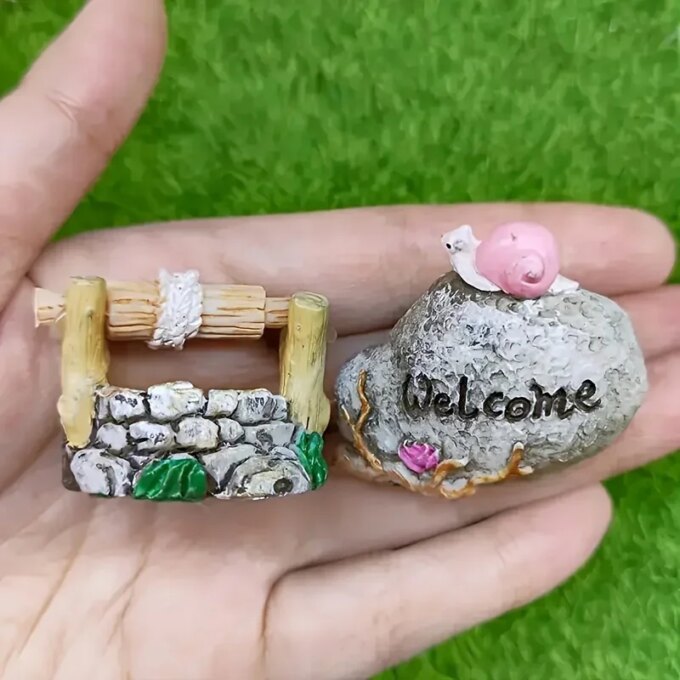 A Miniature Wonderland Well Statue - Handmade Resin Collection Micro Landscape Decoration - Image 4