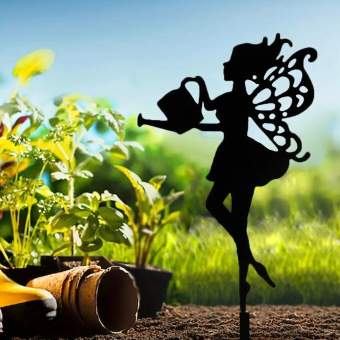 1Pc Fantasy Style Iron Garden Decorations, Courtyard and Gardening Metal Decorations, Indoor and Outdoor Decoration - No Electric Power Required