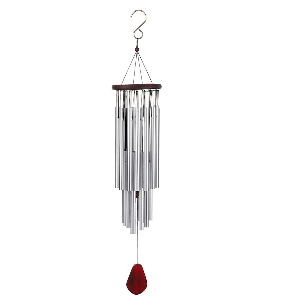 Outdoor Pendant Aluminum 27 Tubes Silver Tube Wind Chime Anti-rust Outdoor Decoration Wind Bell Fashion Pendants for Garden Yard