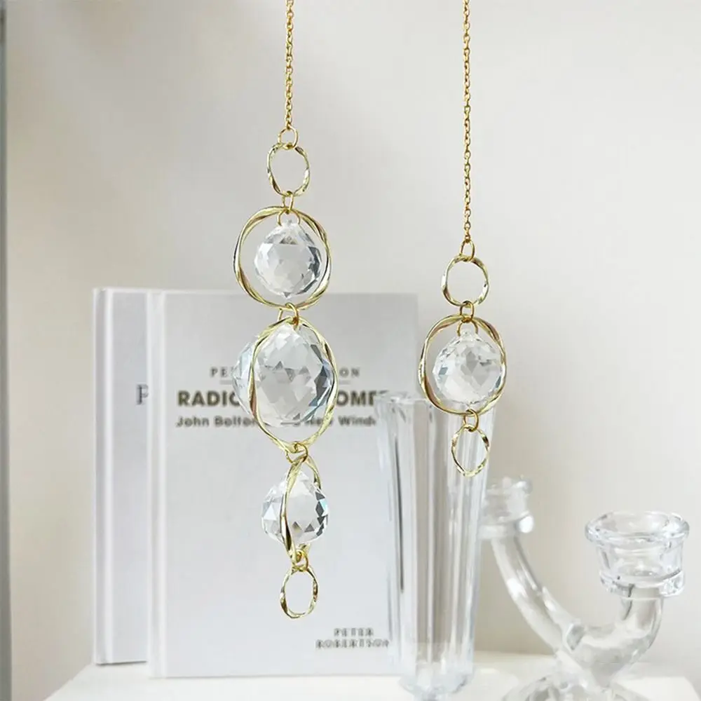 Crystal Glass Sun Catcher Gold Silver Accessories Rainbow Prisms Pendant Hanging Decoration Curtains Embellishment Wind Chime Crystal Glass Sun Catcher Gold Silver Accessories Rainbow Prisms Pendant Hanging Decoration Curtains Embellishment Wind Chime