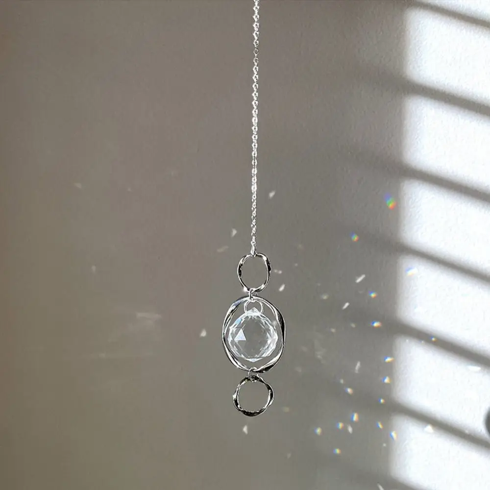 Crystal Glass Sun Catcher Gold Silver Accessories Rainbow Prisms Pendant Hanging Decoration Curtains Embellishment Wind Chime Crystal Glass Sun Catcher Gold Silver Accessories Rainbow Prisms Pendant Hanging Decoration Curtains Embellishment Wind Chime