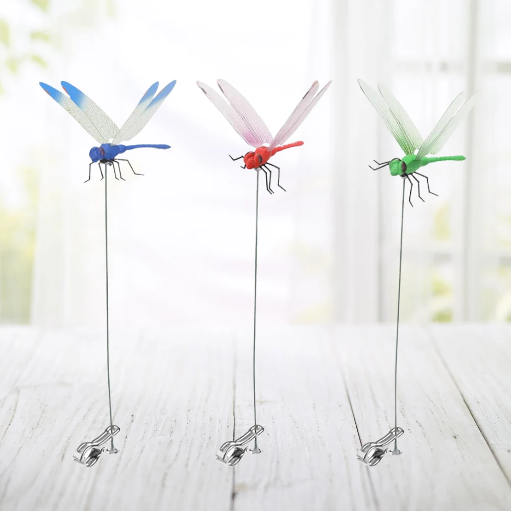 20-3pc Dragonfly Hat Clip Realistic Dragonfly Clip Bug Repellent Dragonfly Hat Clip Bug Repellent Outdoor Garden Dragonfly Decor