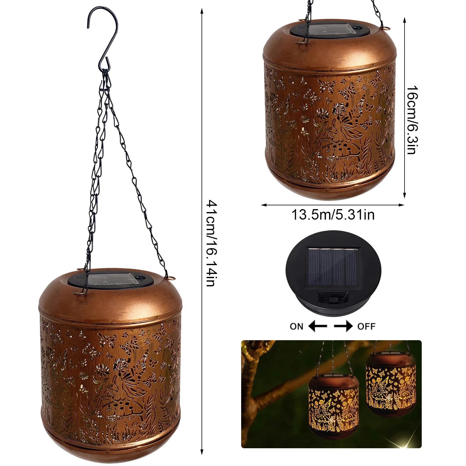LED Outdoor Hanging Light Solar Powered Hollow Iron Decor Light Landscape Decorative Lamp for Patio Yard Lawn Backyard Decor LED Outdoor Hanging Light Solar Powered Hollow Iron Decor Light Landscape Decorative Lamp for Patio Yard Lawn Backyard Decor
