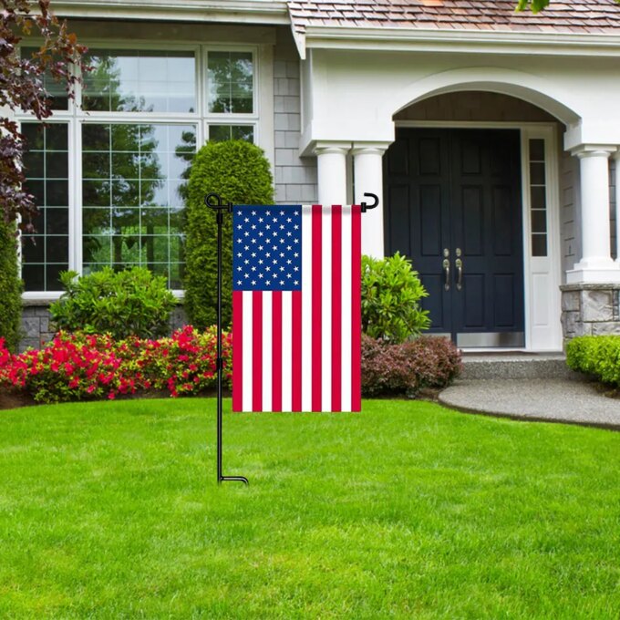 Garden Flag Stand Garden Flag Holder Stand with Clip and Stopper Yard Flag Holder Garden Flag Pole for Garden Decor - Image 2