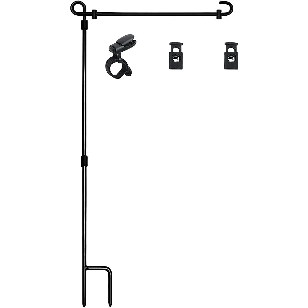 Garden Flag Stand Garden Flag Holder Stand with Clip and Stopper Yard Flag Holder Garden Flag Pole for Garden Decor