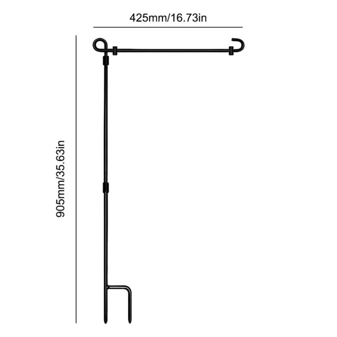 Garden Flag Stand Garden Flag Holder Stand with Clip and Stopper Yard Flag Holder Garden Flag Pole for Garden Decor - Image 5