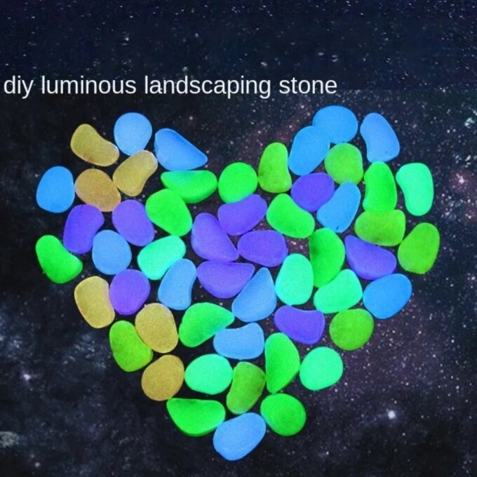 10pcs Decoration 4.5cm Luminous Pebbles Glow in Dark Garden Decoration Luminous Stone Gravel Big Big Stone Garden - Image 3