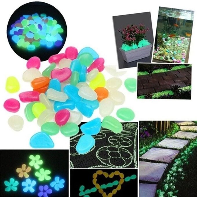 10pcs Decoration 4.5cm Luminous Pebbles Glow in Dark Garden Decoration Luminous Stone Gravel Big Big Stone Garden - Image 5