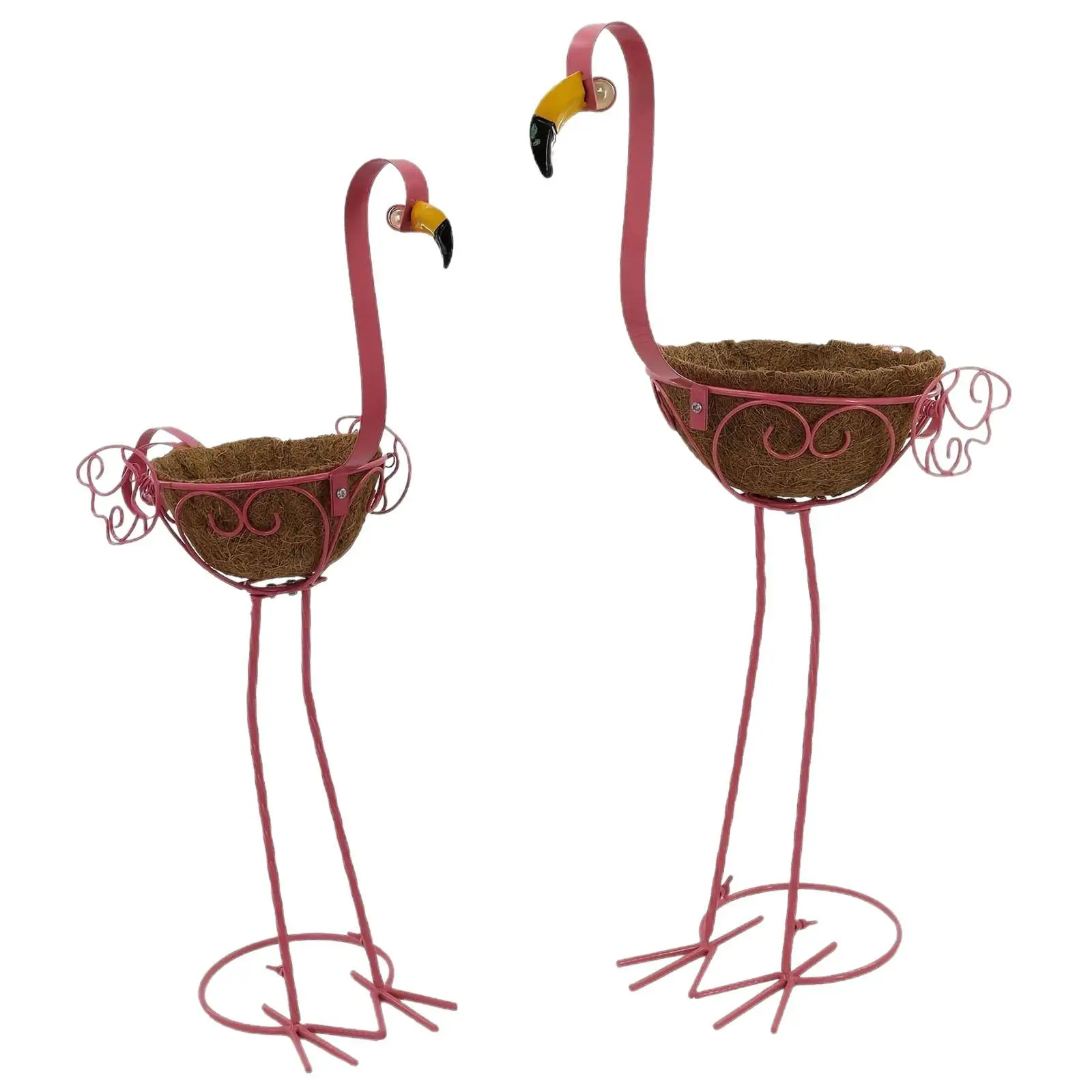 2 Pieces Flamingo Planter Garden Decorations Outdoor for Garden Porch Patio