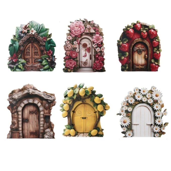 Fairy Door Tree Decorations Miniature Fairy Garden Accessories Outdoor Decors Tree Stumps Decors Door Garden Outdoor