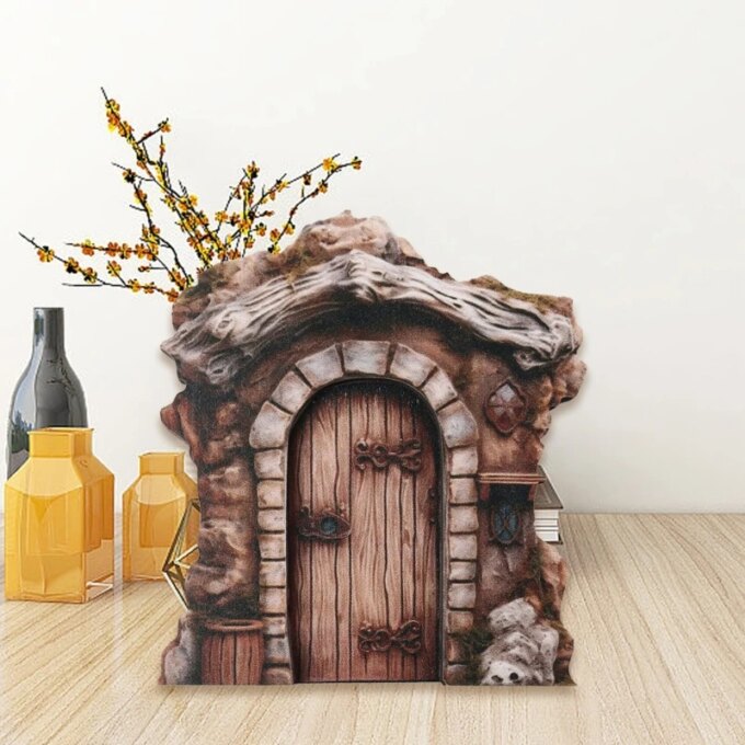Fairy Door Tree Decorations Miniature Fairy Garden Accessories Outdoor Decors Tree Stumps Decors Door Garden Outdoor - Image 4