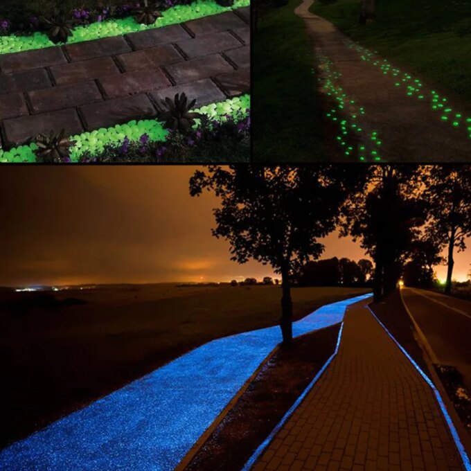 50Pcs Glow in the Dark Garden Decor Luminous Stones Outdoor Fish Tank Decoration Pebble Rocks Aquarium Decorative Pebbles - Image 5