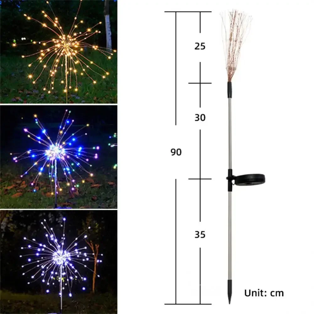 Solar Fireworks Light 90/150 LED Waterproof Garden 8 Modes Fairy String Lamp Christmas Solar Light For Outdoor Holiday Decor Solar Fireworks Light 90/150 LED Waterproof Garden 8 Modes Fairy String Lamp Christmas Solar Light For Outdoor Holiday Decor
