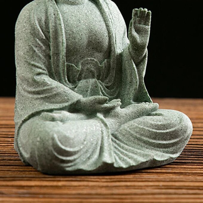 Garden Stone Buddha Statue Ornament Home Decor Outdoor Fairy Garden Decoration for Micro Landscape Yard Figures Desk Accessories - Image 2
