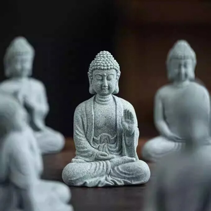 Garden Stone Buddha Statue Ornament Home Decor Outdoor Fairy Garden Decoration for Micro Landscape Yard Figures Desk Accessories - Image 6
