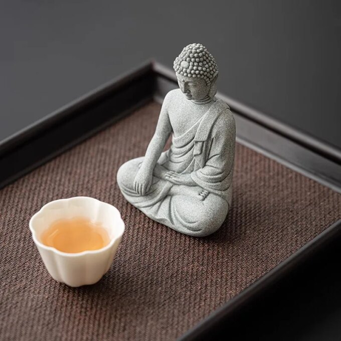 Garden Stone Buddha Statue Ornament Home Decor Outdoor Fairy Garden Decoration for Micro Landscape Yard Figures Desk Accessories - Image 5
