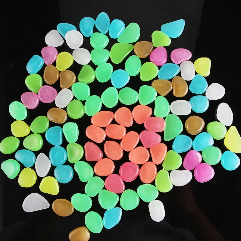Glow in the Dark Garden Pebbles For Sidewalk Garden Terrace Lawn Garden Patio Fish Tank Aquarium Decoration Glow Stone