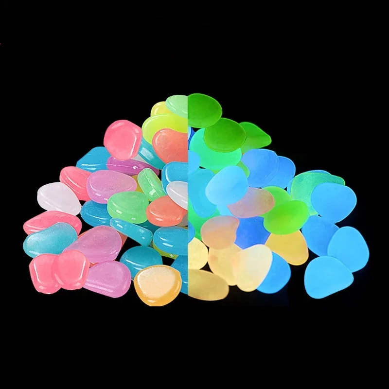 Glow in the Dark Garden Pebbles For Sidewalk Garden Terrace Lawn Garden Patio Fish Tank Aquarium Decoration Glow Stone