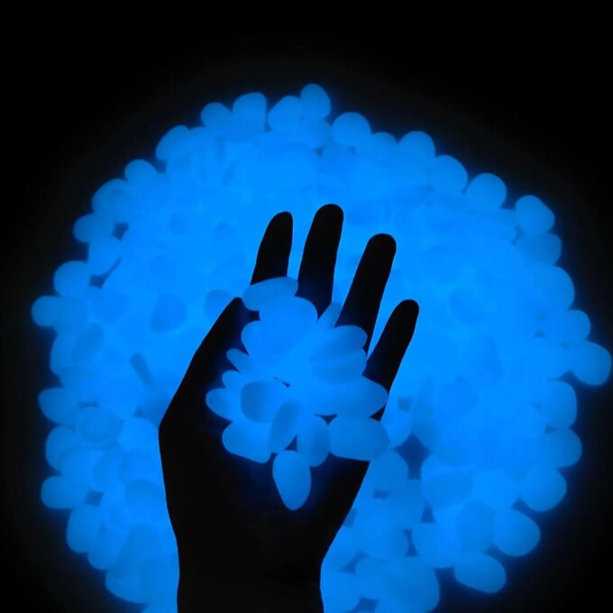 Glow in the Dark Garden Pebbles For Sidewalk Garden Terrace Lawn Garden Patio Fish Tank Aquarium Decoration Glow Stone