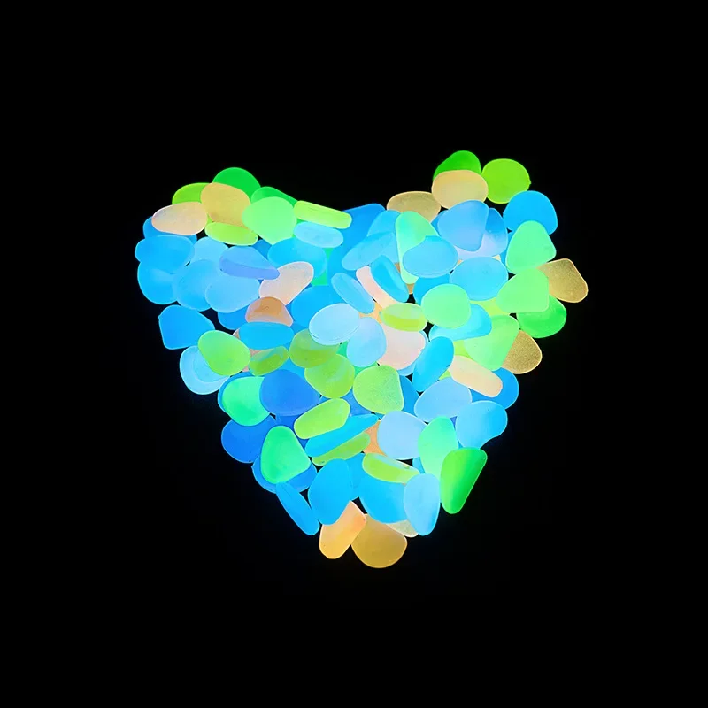 Glow in the Dark Garden Pebbles For Sidewalk Garden Terrace Lawn Garden Patio Fish Tank Aquarium Decoration Glow Stone