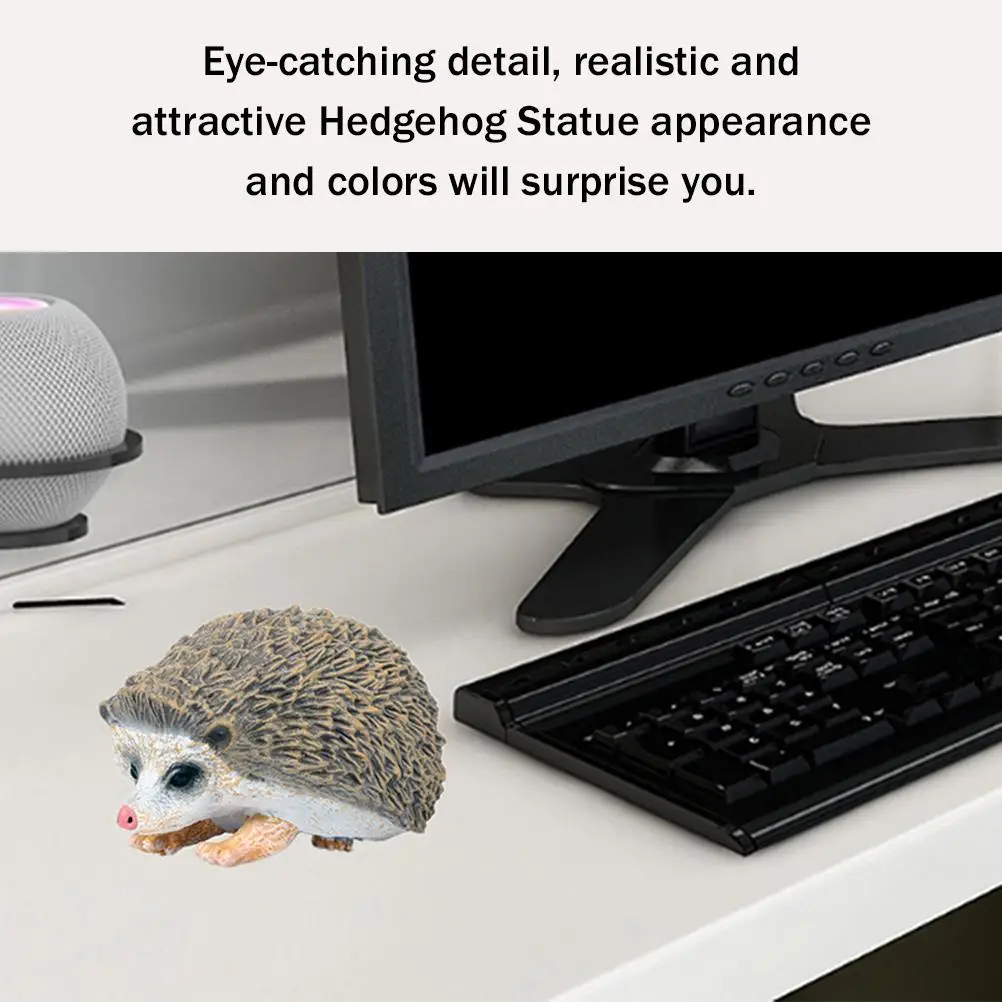 Hedgehog Garden Statue 1057 Large HS Small Realistic Decorative Outdoor Indoor Lightweight Animal Figurine Sculpture Adornment