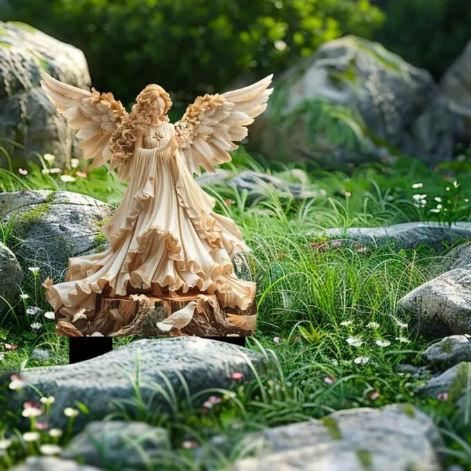 Miniature Fairy Flower Pot Decoration Acrylic Decorative Ground Plug Outdoor Garden Lawn Waterproof Statue Signs - Image 3