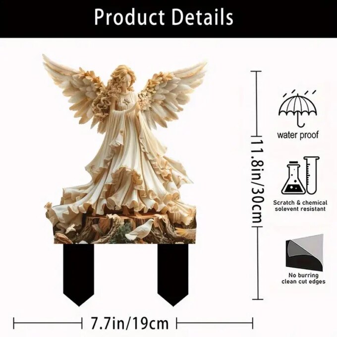 Miniature Fairy Flower Pot Decoration Acrylic Decorative Ground Plug Outdoor Garden Lawn Waterproof Statue Signs - Image 5