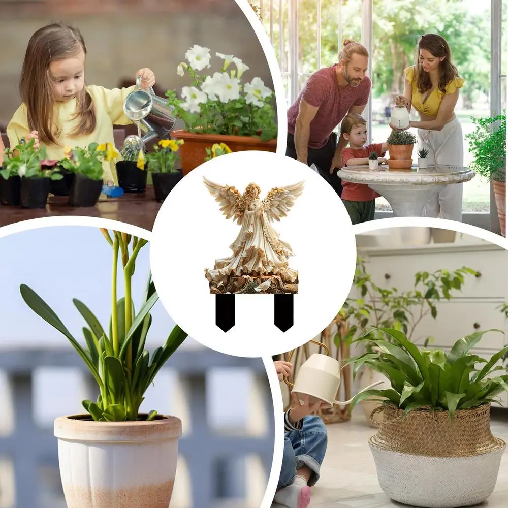 Miniature Fairy Flower Pot Decoration Acrylic Decorative Ground Plug Outdoor Garden Lawn Waterproof Statue Signs