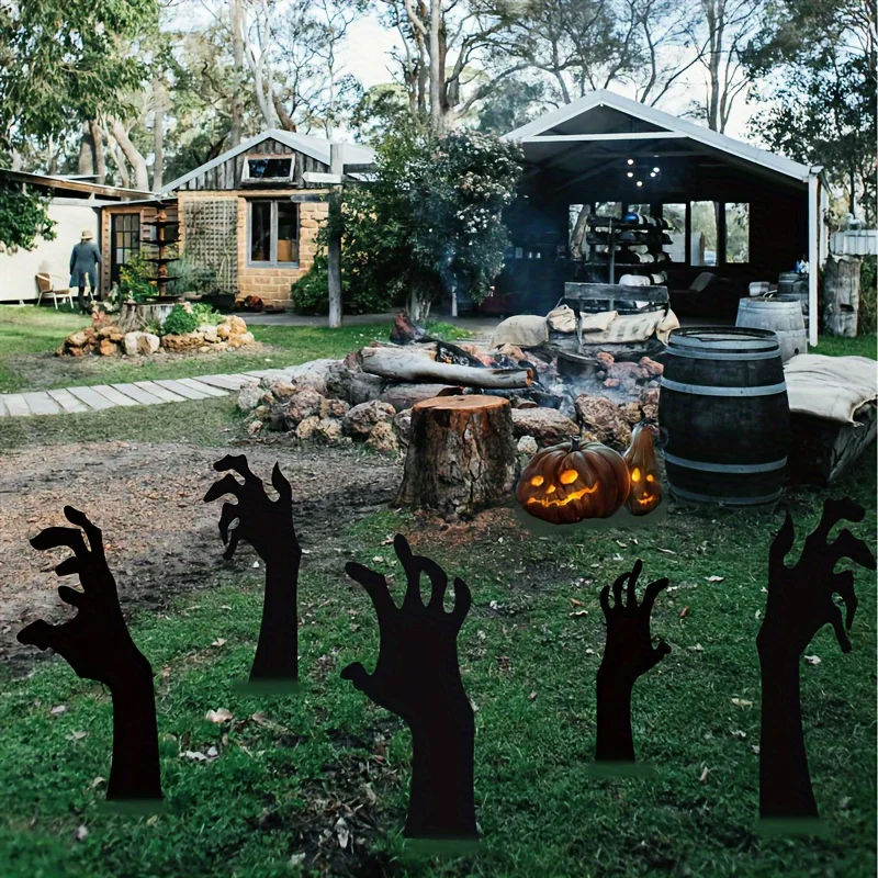 Halloween Decoration Black Hand Courtyard Outdoor Garden Lawn Stake Logo Suitable For Halloween Party Decoration Supplies Props