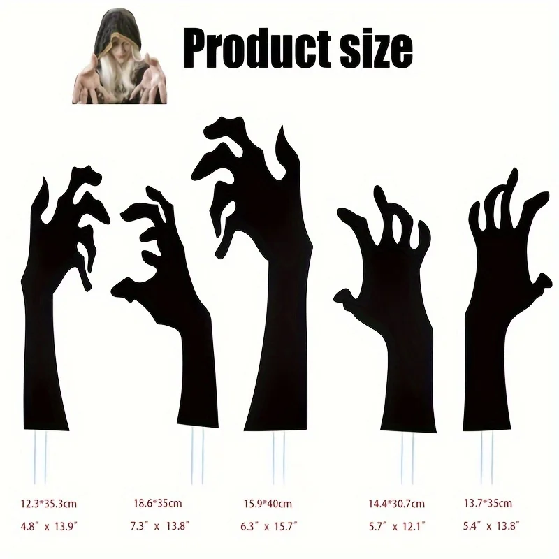Halloween Decoration Black Hand Courtyard Outdoor Garden Lawn Stake Logo Suitable For Halloween Party Decoration Supplies Props