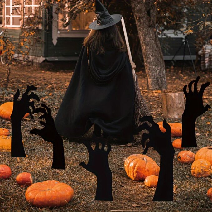 Halloween Decoration Black Hand Courtyard Outdoor Garden Lawn Stake Logo Suitable For Halloween Party Decoration Supplies Props - Image 3