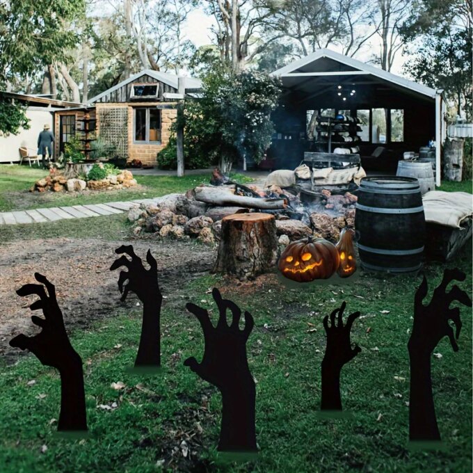 Halloween Decoration Black Hand Courtyard Outdoor Garden Lawn Stake Logo Suitable For Halloween Party Decoration Supplies Props