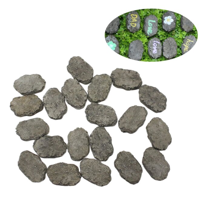 20pcs Miniature Resin Footstone Statue Fairy Garden Landscape Ornaments Bonsai Accessories For Garden Yard Patio Outdoor Decor - Image 3