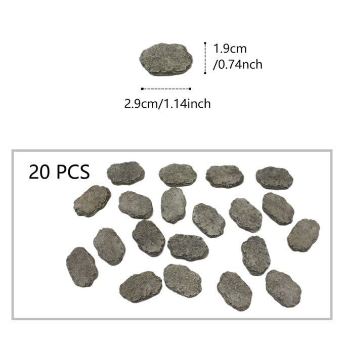 20pcs Miniature Resin Footstone Statue Fairy Garden Landscape Ornaments Bonsai Accessories For Garden Yard Patio Outdoor Decor - Image 6