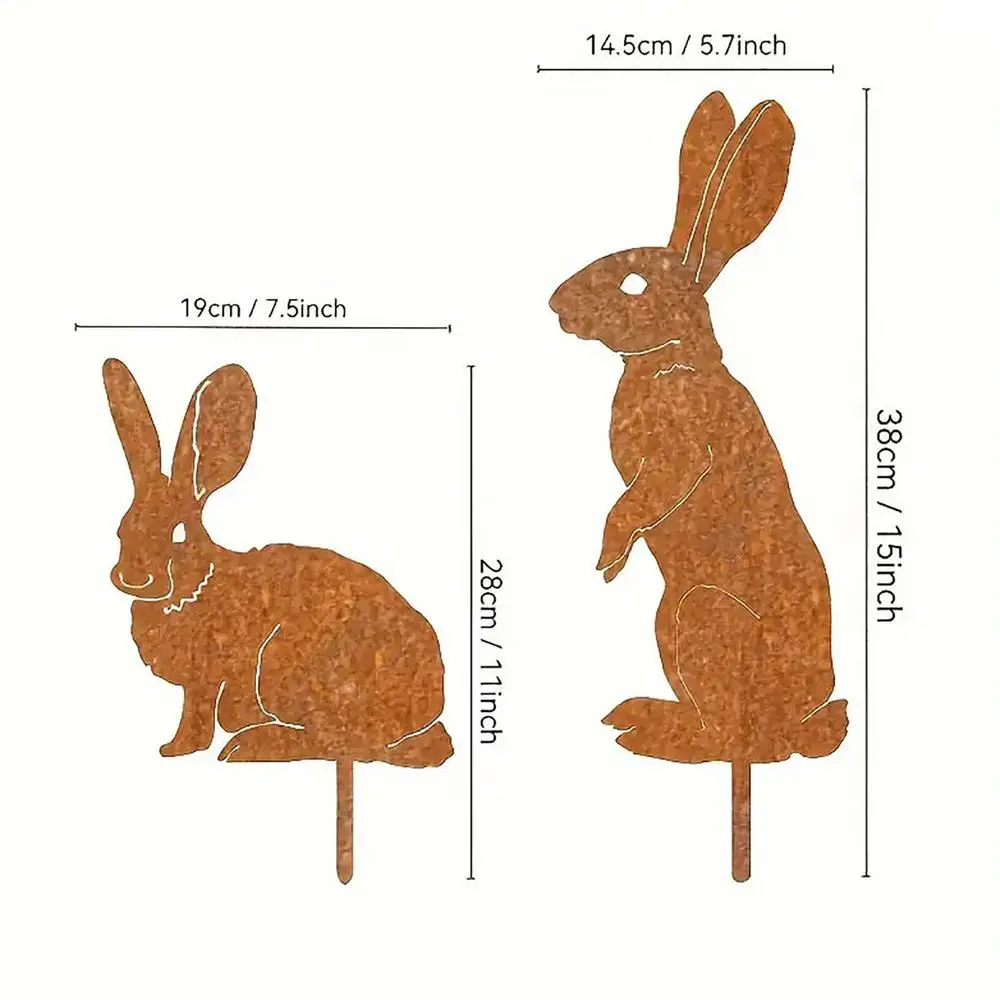 Bunny Yard Stakes Easter Bunny Garden Stakes Spring Decor Yard Signs 2X Iron Indoor Outdoor Decor Easter Decorations for Outside Bunny Yard Stakes Easter Bunny Garden Stakes Spring Decor Yard Signs 2X Iron Indoor Outdoor Decor Easter Decorations for Outside