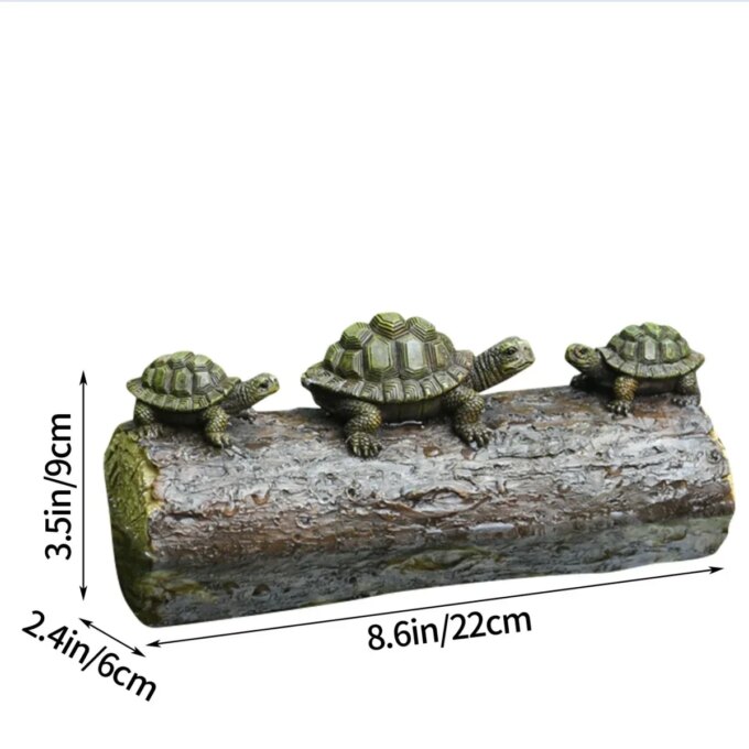 Outdoor Garden Courtyard Pond Decoration Simulation Animal Three Turtles Climbing wood Floating Resin Floating Water Statue Orna - Image 4
