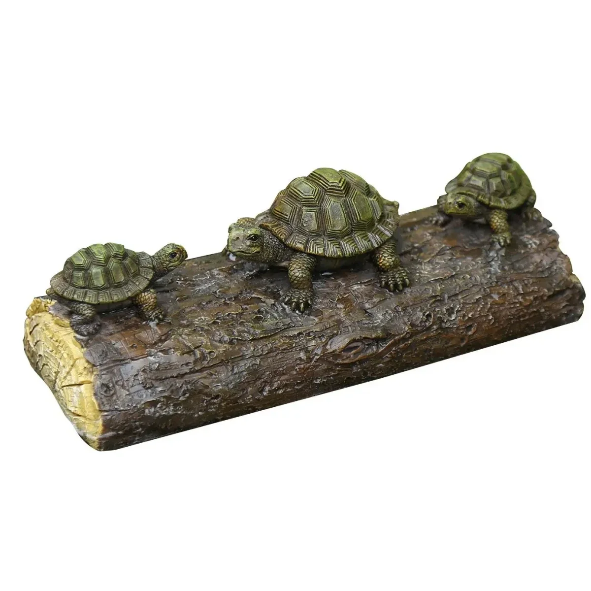 Outdoor Garden Courtyard Pond Decoration Simulation Animal Three Turtles Climbing wood Floating Resin Floating Water Statue Orna