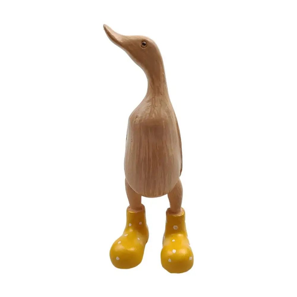 Duck Sculpture With Rain Boots | Spotted Wellies Boots Resin Duck Figurine | Duck Statue With Boots Garden Decor For Party Yard