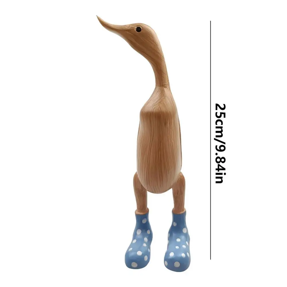 Duck Sculpture With Rain Boots | Spotted Wellies Boots Resin Duck Figurine | Duck Statue With Boots Garden Decor For Party Yard