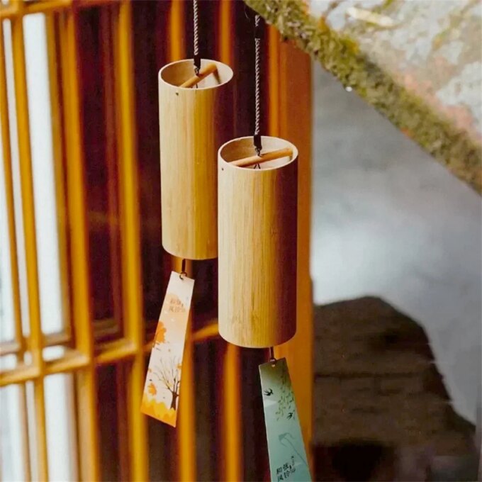 Bamboo Wind Chimes Set Wind Windchimes 8 Tone Rods Windchimes for Outdoor Garden Patio Home Decoration Meditation Relaxation - Image 4