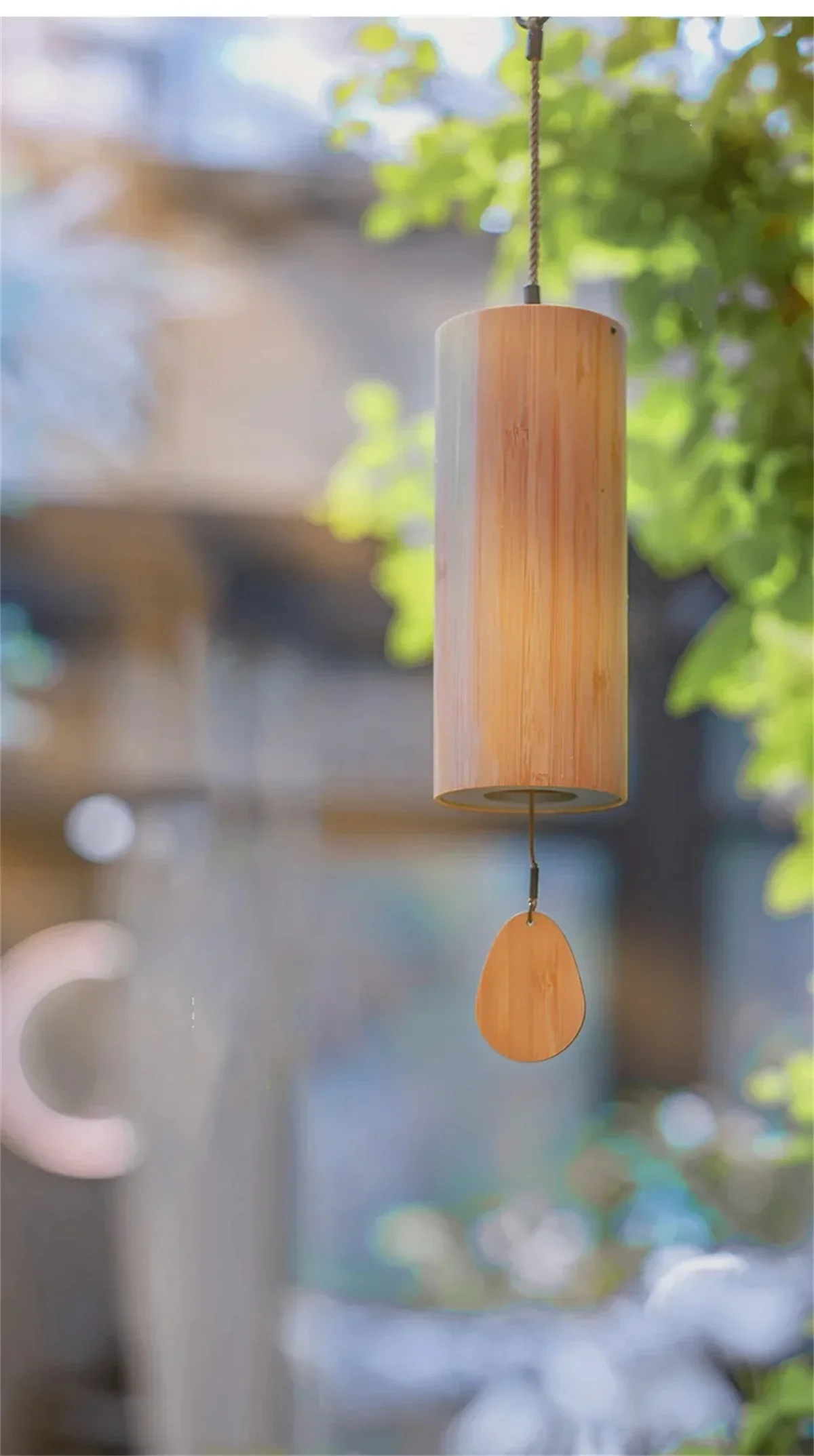 Bamboo Wind Chimes Set Wind Windchimes 8 Tone Rods Windchimes for Outdoor Garden Patio Home Decoration Meditation Relaxation