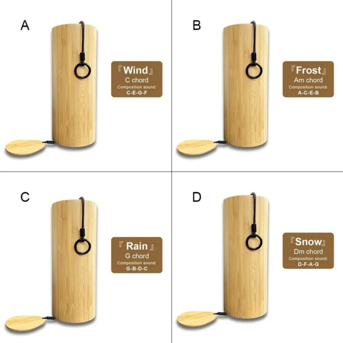 Bamboo Wind Chimes Set Wind Windchimes 8 Tone Rods Windchimes for Outdoor Garden Patio Home Decoration Meditation Relaxation - Image 6