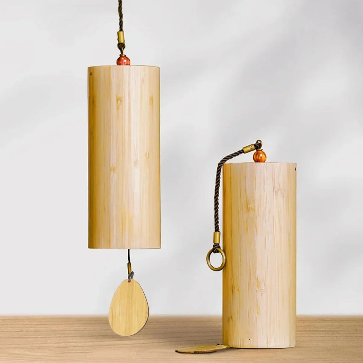 Bamboo Wind Chimes Set Wind Windchimes 8 Tone Rods Windchimes for Outdoor Garden Patio Home Decoration Meditation Relaxation