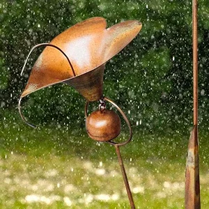 Calla Lily Garden Stake with Bells | Bronze Outdoor Lillies Flower Decorations Calla Lily Garden Stake with Bells | Bronze Outdoor Lillies Flower Decorations