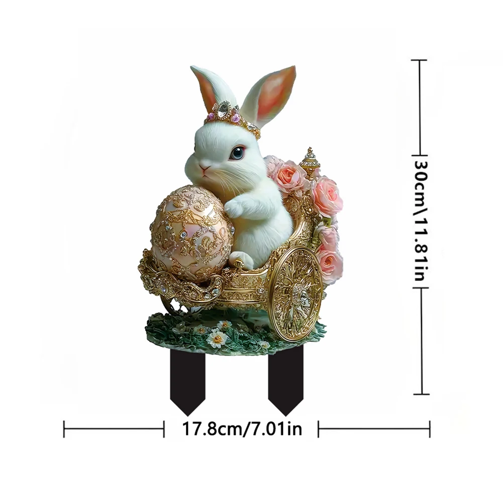 Easter Bunny Garden Stake Waterproof Cartoon Bunny Eggs Stake Courtyard Statue Ornaments for Outdoor Decoration Supplies Easter Bunny Garden Stake Waterproof Cartoon Bunny Eggs Stake Courtyard Statue Ornaments for Outdoor Decoration Supplies