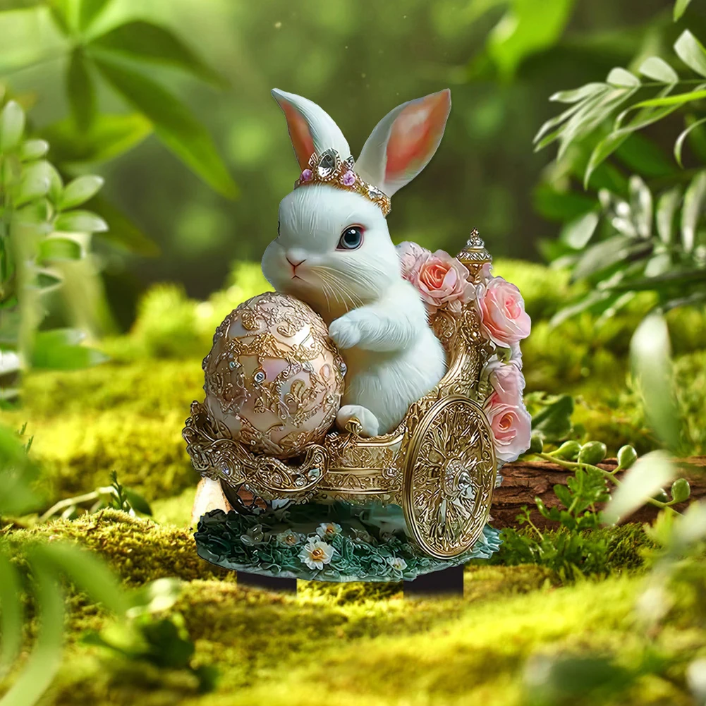 Easter Bunny Garden Stake Waterproof Cartoon Bunny Eggs Stake Courtyard Statue Ornaments for Outdoor Decoration Supplies Easter Bunny Garden Stake Waterproof Cartoon Bunny Eggs Stake Courtyard Statue Ornaments for Outdoor Decoration Supplies