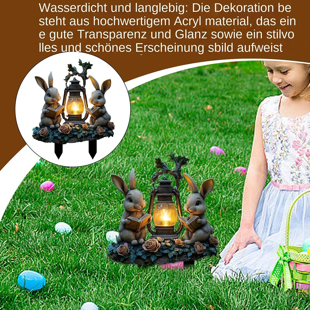 Easter Bunny Garden Stake Waterproof Cartoon Bunny Eggs Stake Courtyard Statue Ornaments for Outdoor Decoration Supplies Easter Bunny Garden Stake Waterproof Cartoon Bunny Eggs Stake Courtyard Statue Ornaments for Outdoor Decoration Supplies